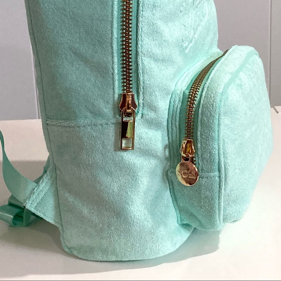 STONEY CLOVER LANE X Green Terry Cloth Embossed Backpack main image 5